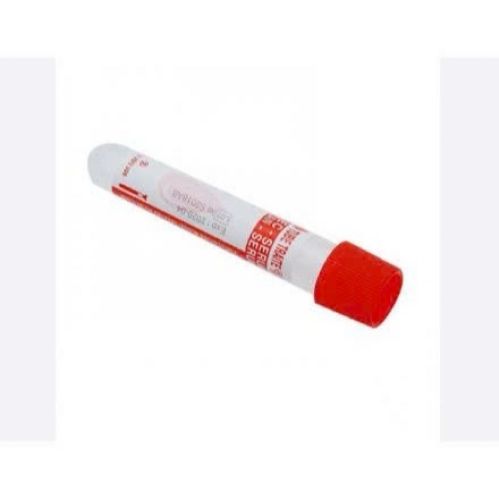Bịch 500 Ống nghiệm Serum hạt to , ống nghiệm nắp đỏ HTM trong suốt dễ quan sát.