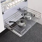 Kệ Bát Đĩa, Giá Bát Inox 304 Mã IV04 Lắp Tủ Dưới 2 Tầng Kéo Dẩy – Có Ray Trượt Giảm Chấn, Chịu Lực Tốt, Bảo Hành — ảnh 4