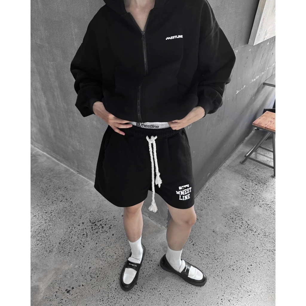 Quần Basic Shorts MMESTLINE form trên gối chất liệu nỉ 2 da mịn cao cấp