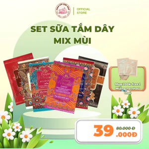 Set sữa tắm tesori mini du lịch dạng gói quà tặng mix mùi 10 gói