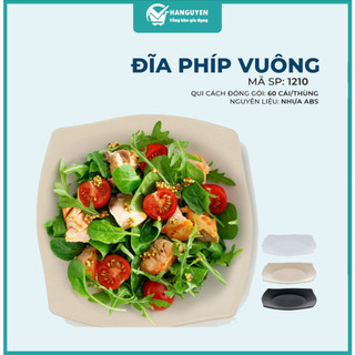 Đĩa phíp vuông nhựa, đĩa nhựa phíp melamine Việt Nhật ms: 1210-1, 1210-2, 1210-3, 1210-4