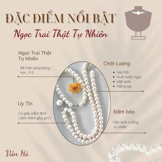 chuỗi vòng cổ ngọc trai nước ngọt thật tự nhiên dài 43cm. MS:456VH