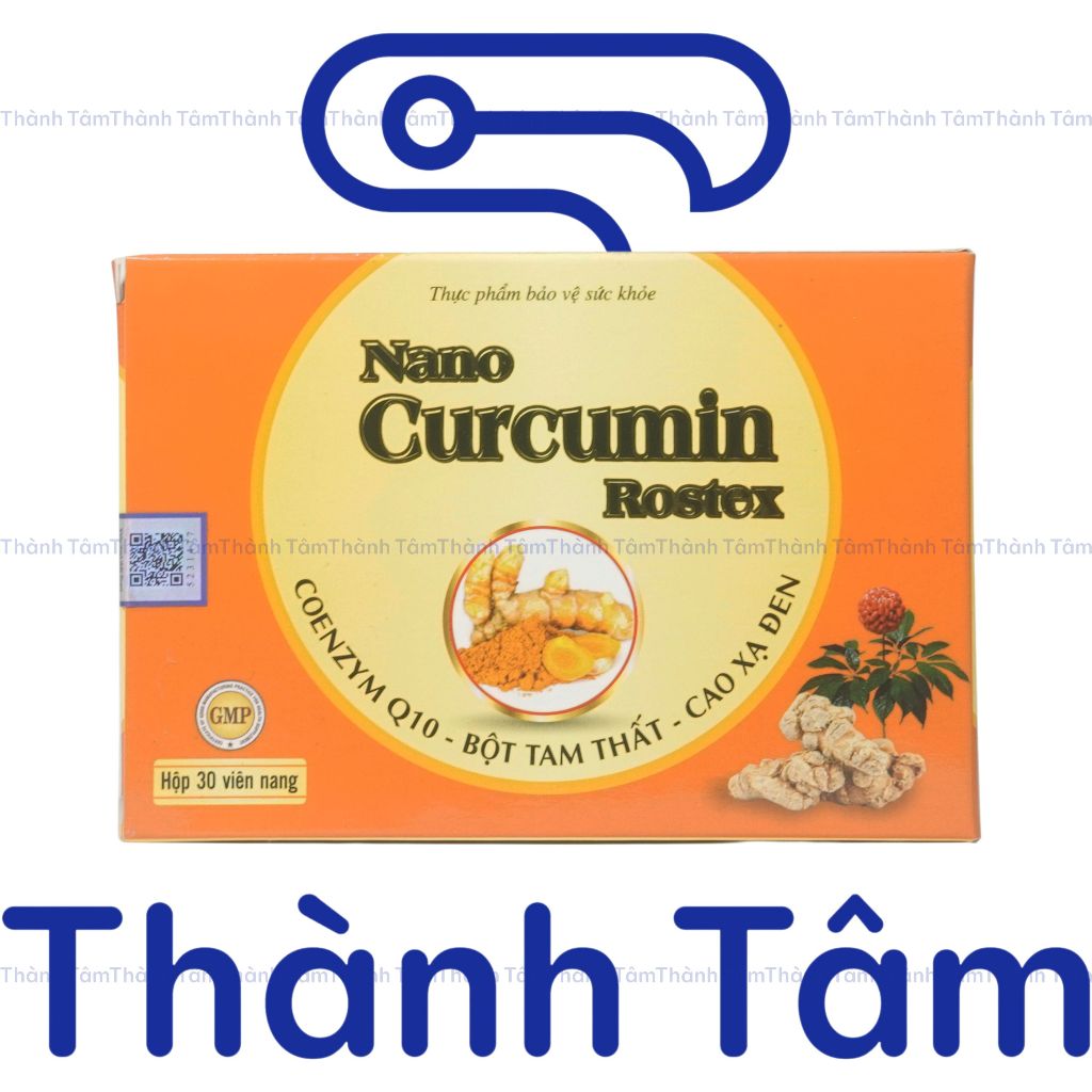 (Vỉ) Viên uống NGHỆ NANO CURCUMIN ROSTEX 30V giảm viêm loét dạ dày, tá tràng, trào ngược thực quản