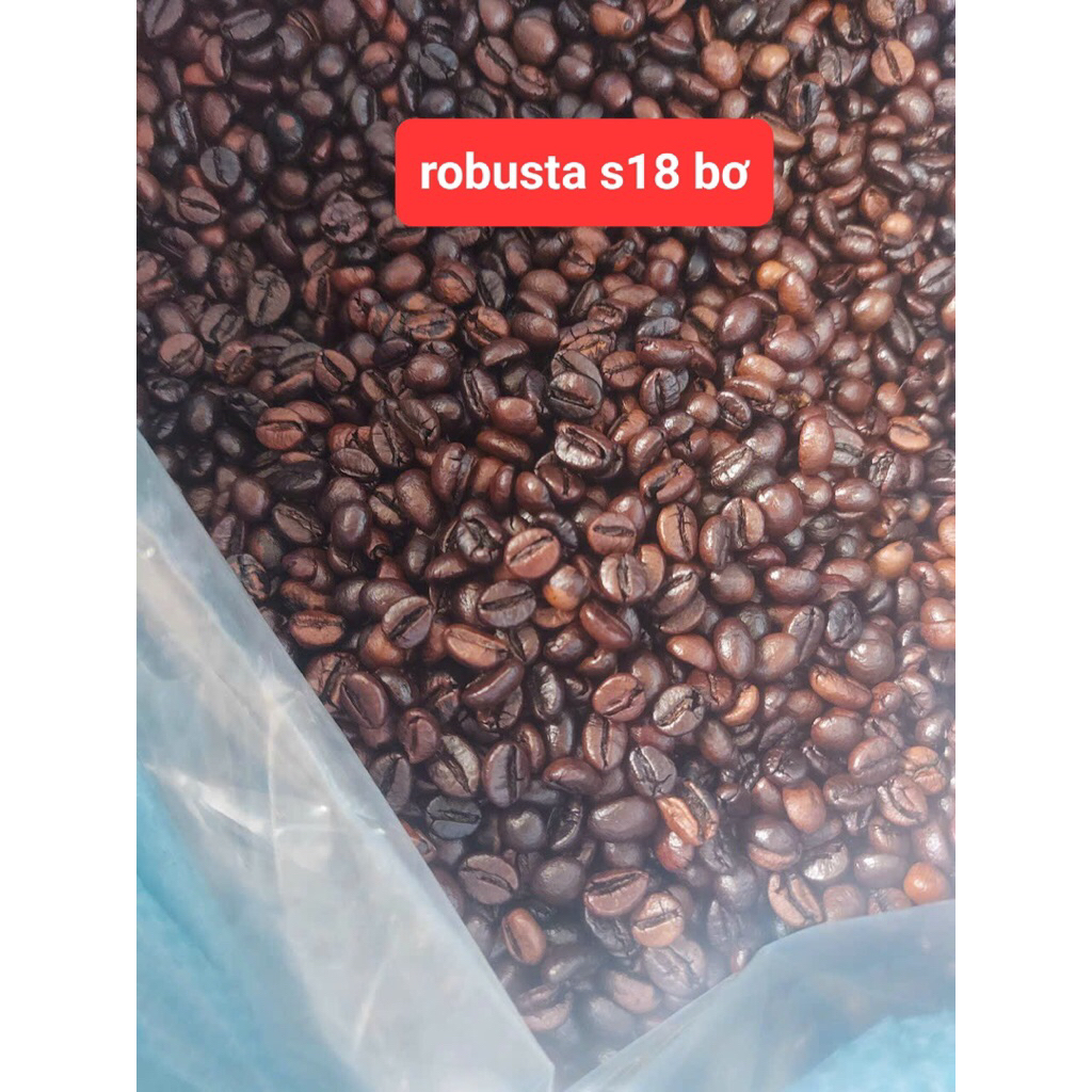 5kg Cà phê giá Sỉ Hạt Và Bột Robusta S18 Rang Bơ