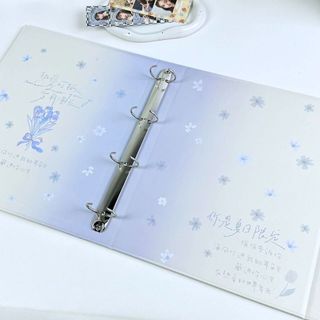 Sổ Đựng Card A4 Binder Lưu Trữ Ảnh Album Nắp Gài Nam Châm Xanh Pastel Timo VPBL34