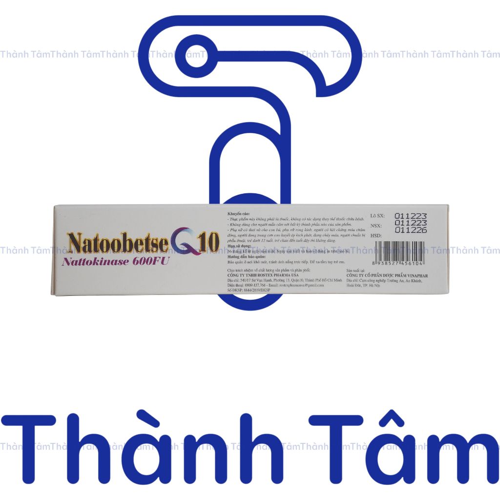 Viên uống NATOOBETSE Q10 TÍM 30V hỗ trợ hoạt huyết dưỡng não, tăng trí nhớ, giảm hoa mắt, chóng mặt