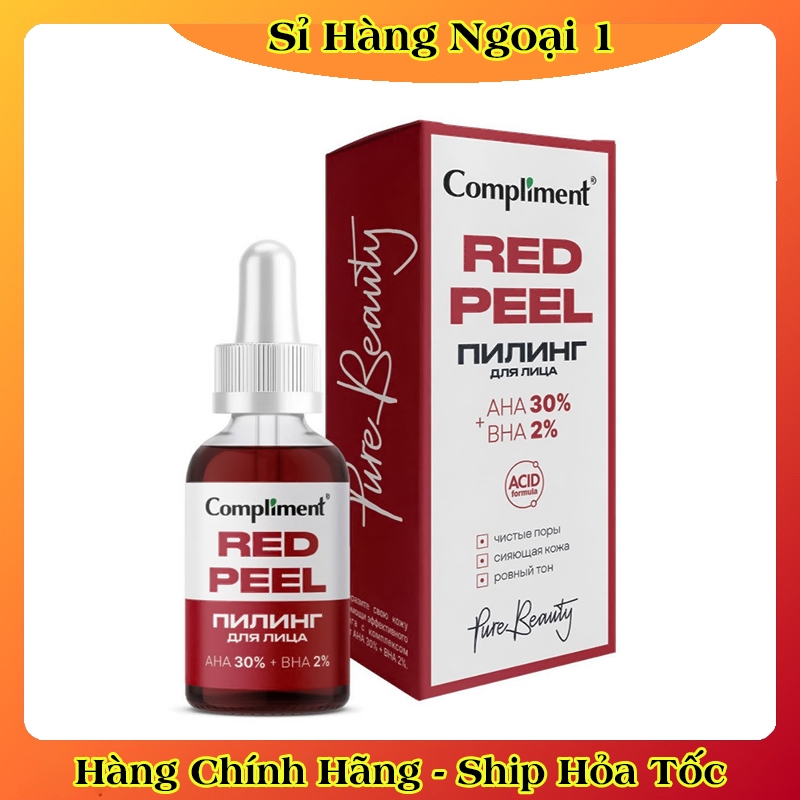 [CHÍNH HÃNG] Serum Red Peel Compliment AHA 30% + BHA 2% Cải thiện làn da, se khít chân lông 27ml của Nga
