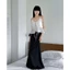 Áo Kiểu 2 Dây Cách Điệu Xòe Nhẹ Form Rộng Kèm Cột Nơ và Xếp Ly - Xiao Top Gem Boutique