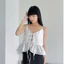 Áo Kiểu 2 Dây Cách Điệu Xòe Nhẹ Form Rộng Kèm Cột Nơ và Xếp Ly - Xiao Top Gem Boutique