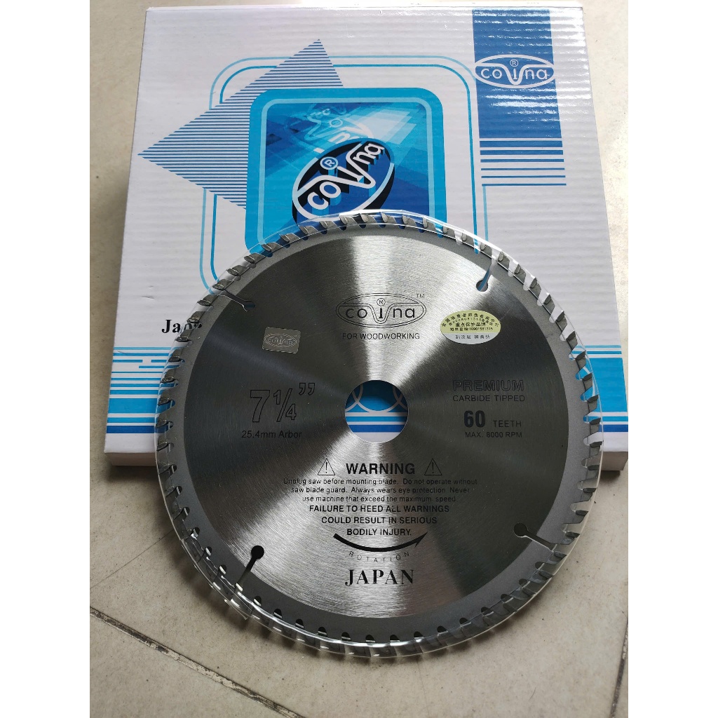 Lưỡi cắt gỗ covina 180mm(1,8 tất) 60 răng
