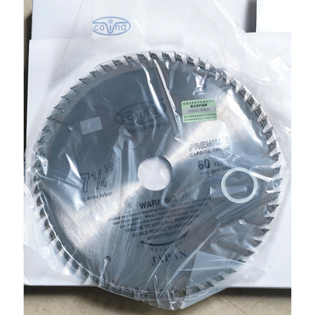 Lưỡi cắt gỗ covina 180mm(1,8 tất) 60 răng