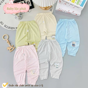 Combo 3-5 Quần Dài thun lạnh petit cho bé trai, bé gái từ 3 đến 15kg