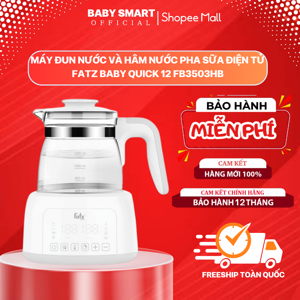 Máy đun nước và hâm nước pha sữa điện tử Quick 12, Quick 12 plus, Quick 16, Quick 16 Plus bảo hành 12 tháng