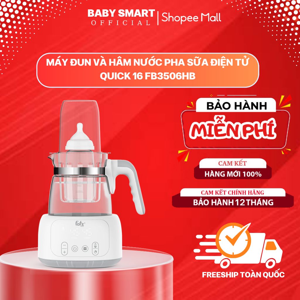 Máy đun nước và hâm nước pha sữa điện tử Quick 12, Quick 12 plus, Quick 16, Quick 16 Plus bảo hành 12 tháng