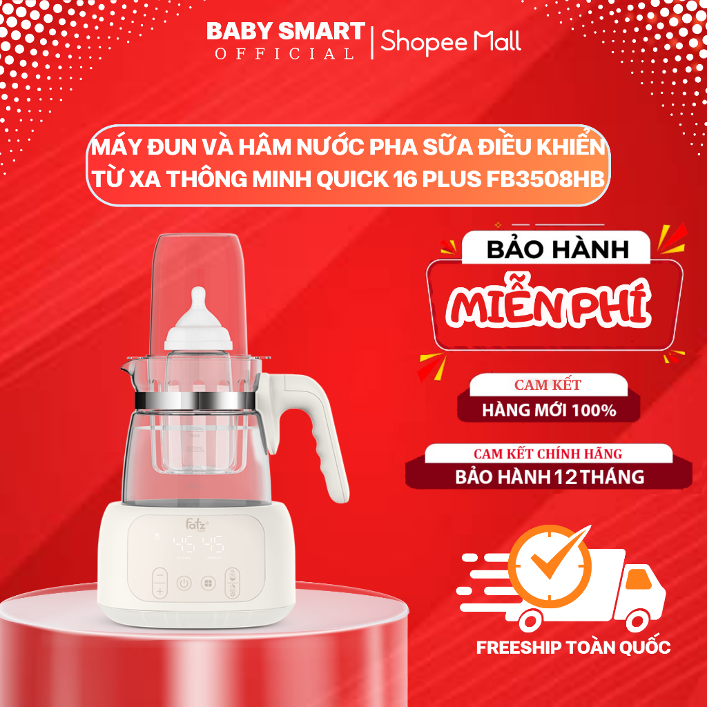 Máy đun nước và hâm nước pha sữa điện tử Quick 12, Quick 12 plus, Quick 16, Quick 16 Plus bảo hành 12 tháng