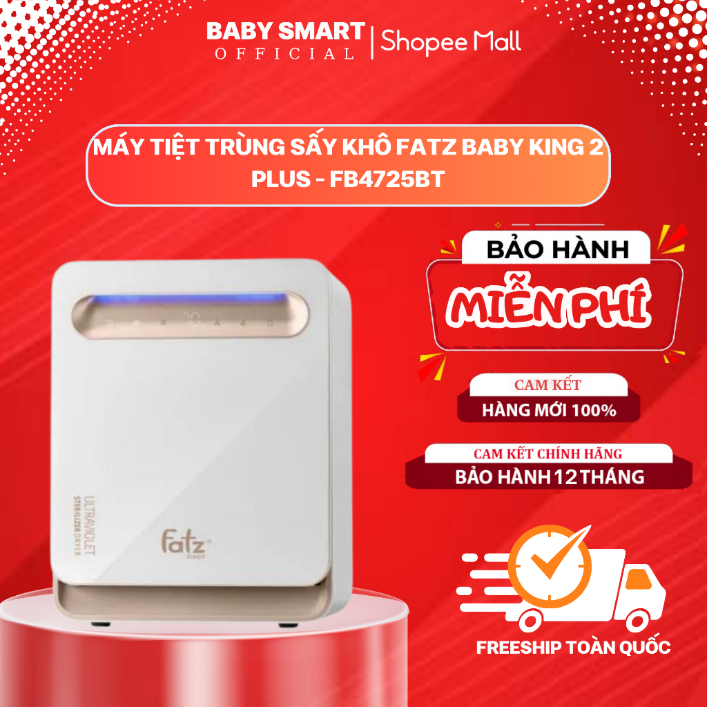 Máy tiệt trùng sấy khô UVC Fatz Baby King 2 19L FB4799BT - King 2 Plus FB4725BT Bảo Hành 12 Tháng