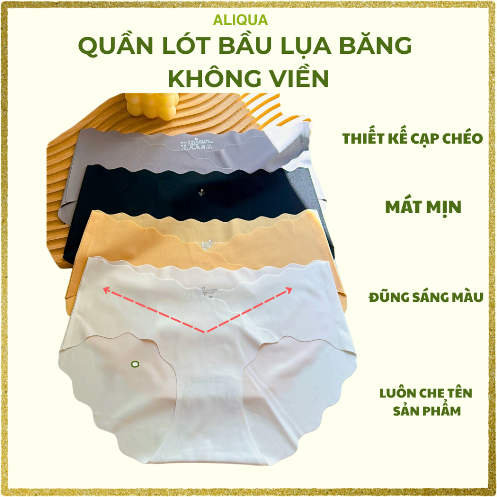 Quần Lót Bầu Cạp Chéo Chất Lụa Băng Không Đường Viền Mềm Mại Đũng Kháng Khuẩn Cho Mẹ Bầu Và Sau Sinh