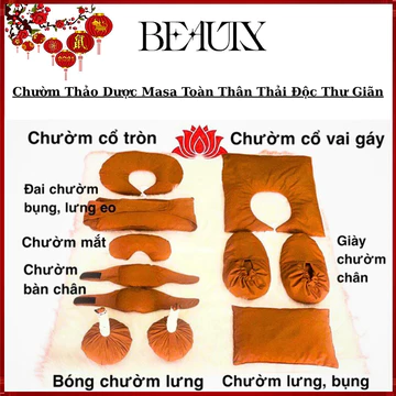 Túi Chườm Thảo Dược Massage Toàn Thân | Thải Độc Thư Giãn Dụng Cụ Túi Chườm Dùng Cho Cá Nhân Spa
