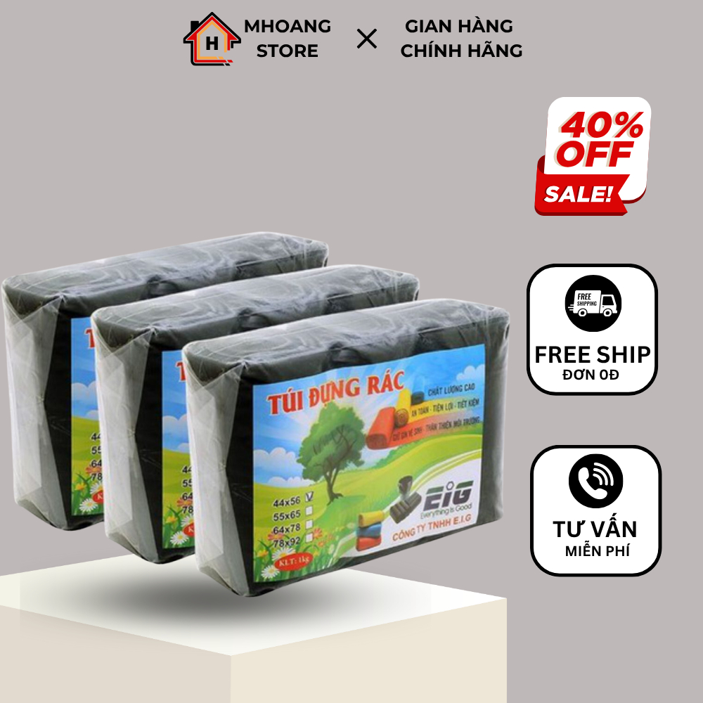 Bịch 3 cuộn túi đựng rác chất liệu nilon tự huỷ sinh học - tiện dụng ...