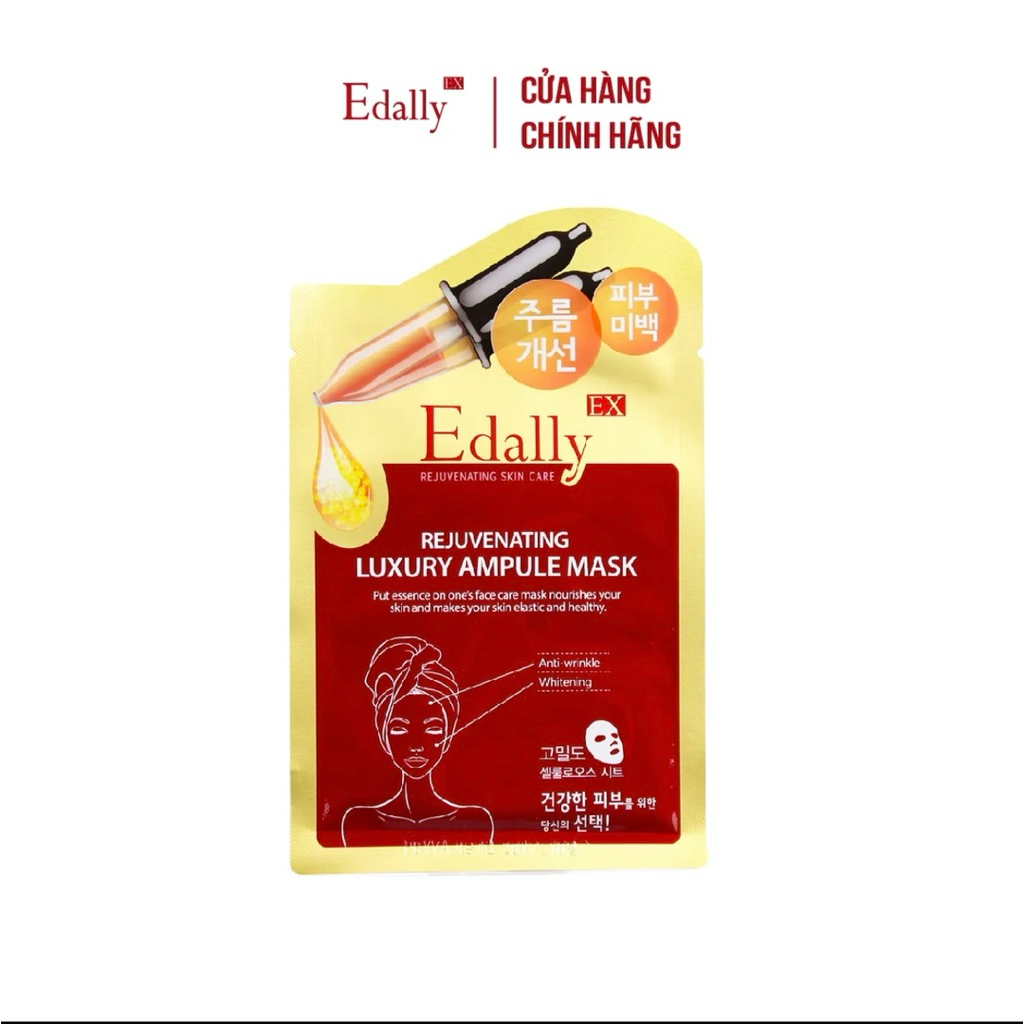 1 Miếng Mặt Nạ Huyết Thanh EDALLY EX REJUVENATING LUXURY AMPOULE MASK Trắng Da, Chống Lão Hóa, Cấp Ẩm 25ml