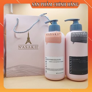 NASAKII (Chính Hãng) Cặp Dầu Gội Xả 1000ml và 2000ml Phục Hồi Hư Tổn Ngăn Tóc Gãy Rụng