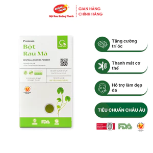 Bột Rau Má Sấy Lạnh Quảng Thanh Hộp 30g - Mát gan, detox, giảm mụn, giảm cân, giải nhiệt cơ thể