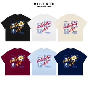 Áo Thun Local Brand VIBESTU " Vibestu Art " Form Big Boxy Unisex 250Gsm Cotton