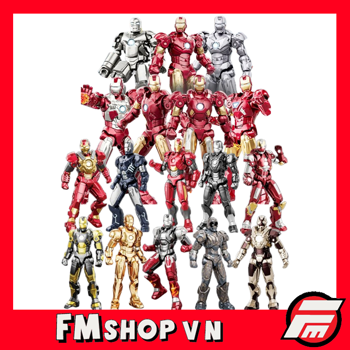 Mô Hình Lắp Ráp Marvel Figure Splicing Iron Man | Shopee Việt Nam
