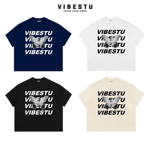 Áo Thun Local Brand VIBESTU " Gray Butterfly " Form Big Boxy Unisex 250Gsm Cotton