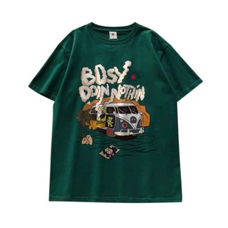 Áo thun phông nữ nam form rộng chất liệu cotton khô in hình busy dorinothing