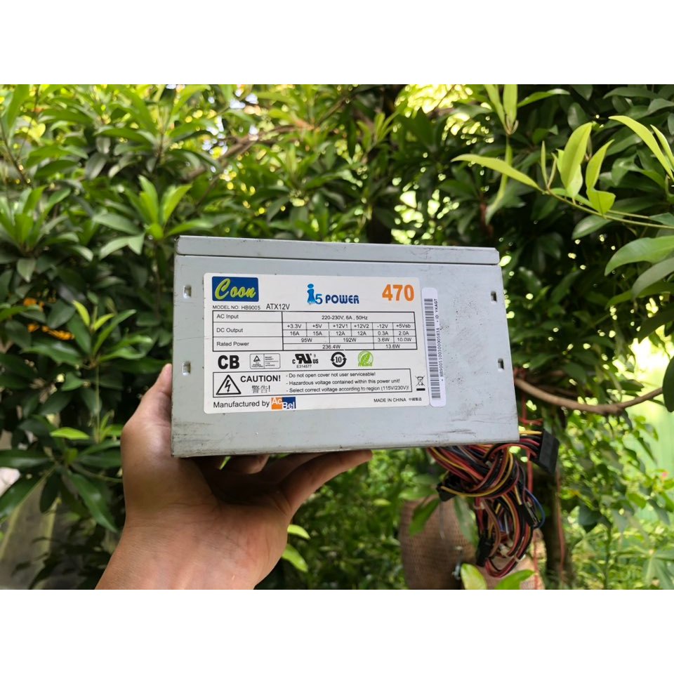 Bộ nguồn máy tính Công suất thực ACBel 470 W không có nguồn phụ cắm Card VGA