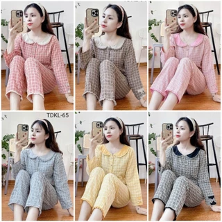 [BunnySky] quần áo nữ, sau sinh, mặc nhà 12 màu lên dáng siêu đẹp chất liệu kẻ thô và lụa mềm mặc thu đông đẹp hết ý