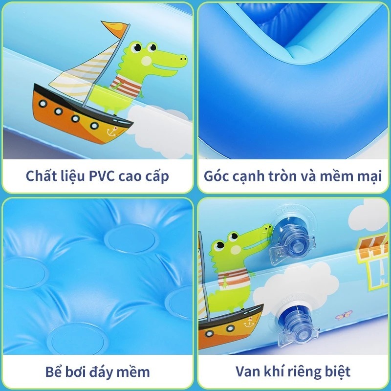 Bể Bơi Phao KAW 3 Tầng Dày Dặn Chất Liệu PVC Bền Đẹp Đáy 2 Lớp Chống Trượt Nhiều Kích Thước lựa chọn