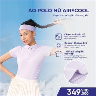 Áo polo nữ airycool YODY co giãn thiết kế thể thao cao cấp thoải mái WAPO25S027