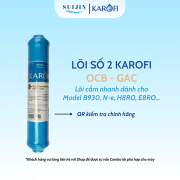 Lõi Smax Duo Số 2 Karofi OCB Nhỏ Than Hoạt Tính Dòng Cắm Nhanh - Lõi Lọc Thô Dùng Cho Máy Lọc Nước RO
