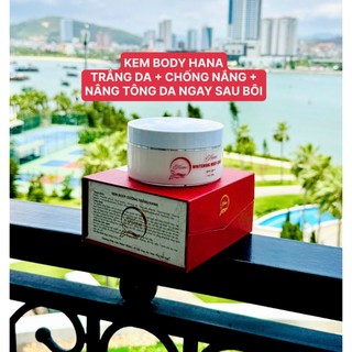 Bộ Sản Phẩm Tắm Trắng Và Kem Dưỡng Da Body Huyền Hana (Hộp 24g+kem 200g ) tặng 5 gói