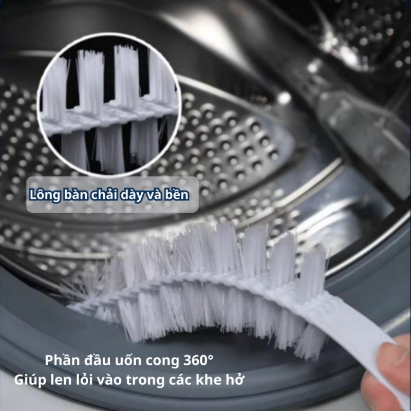 Cọ Vệ Sinh Lồng Máy Giặt Bàn Chải Chà Kẽ Lồng Giặt Đầu Nilon - Dụng Cụ Làm Sạch Lồng Giặt