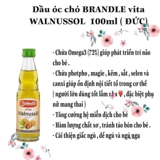 Dầu Óc Chó Đức Nguyên Chất Brandle Vita Walnussol 100ml