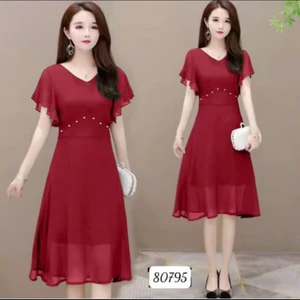 Đầm Nữ Voan CƯỜM Đính Viền Cực Đẹp Thiết Kế Sang Chảnh THỜI TRANG