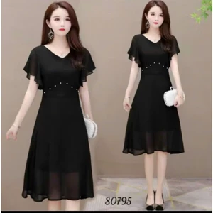 Đầm Nữ Voan Đính Cườm Thời Trang Sang Trọng Qúy Phái