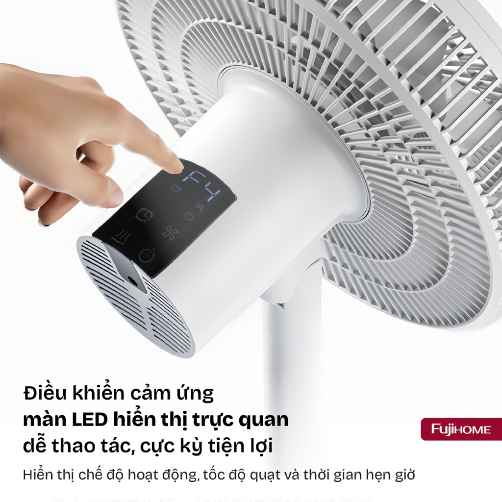 Quạt Đứng FUJIHOME SF3001 Nhập Khẩu Điều Khiển Từ Xa, Quạt Thông Minh 3 Mức Gió Gió Mạnh Siêu Êm