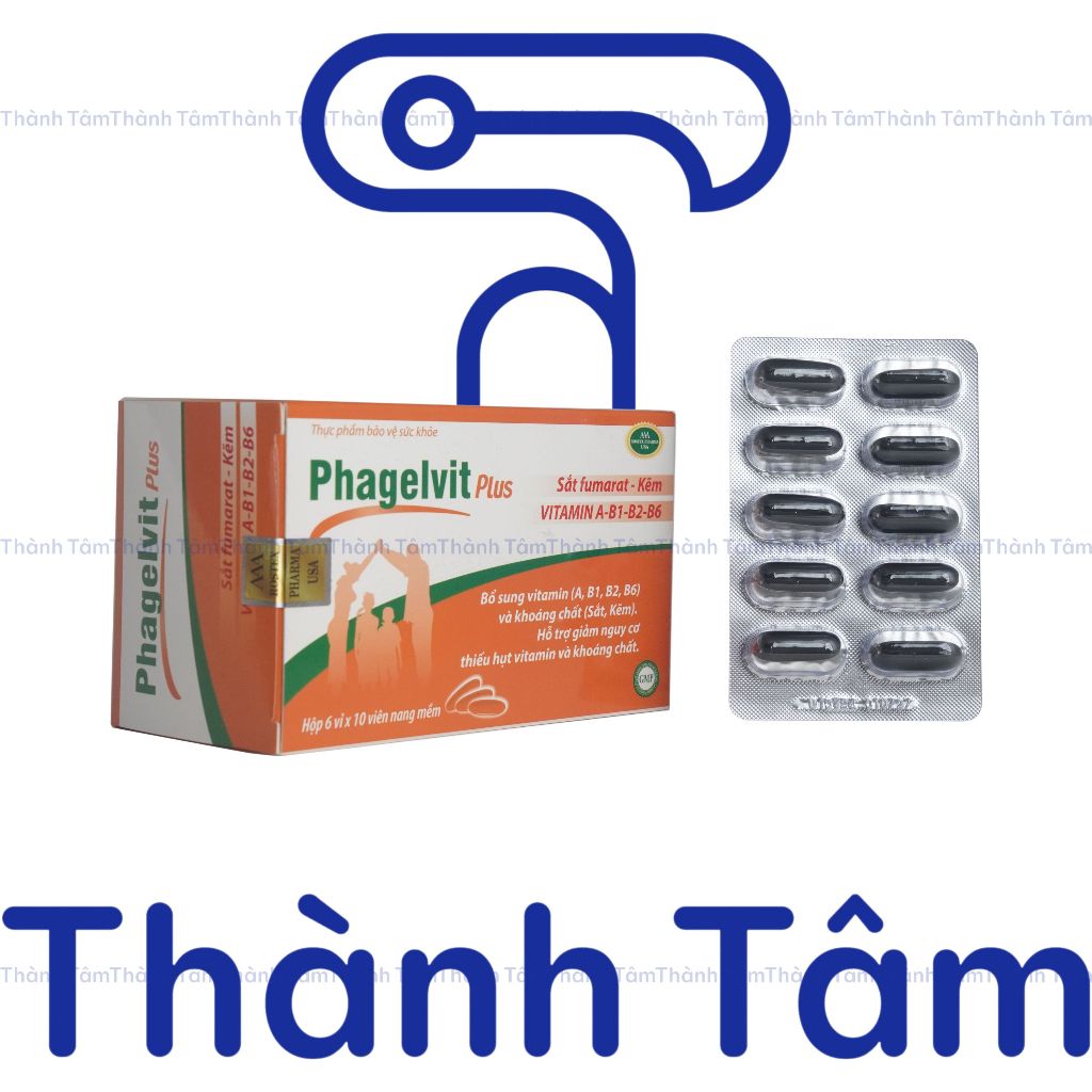 Phagelvit Plus ROXTECH (60 viên) bổ sung vitamin tổng hợp tăng sức khỏe, sức đề kháng - Vỉ 60 viên