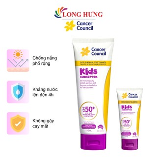 Kem chống nắng trẻ em Cancer Council Kids Sunscreen SPF50+ (35ml/110ml)