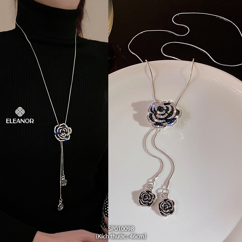Dây chuyền nữ dây rút Eleanor Accessories dáng dài đa dạng kiểu dáng phụ kiện trang sức vòng cổ 9554