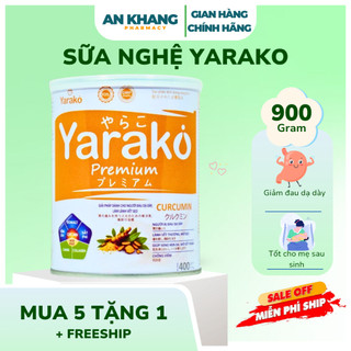 Sữa Nghệ Yarako Premium Curcumin – Hỗ Trợ Dạ Dày, Làm Lành Vết Thương, Tốt Cho Phụ Nữ Sau Sinh - Long 400/900G