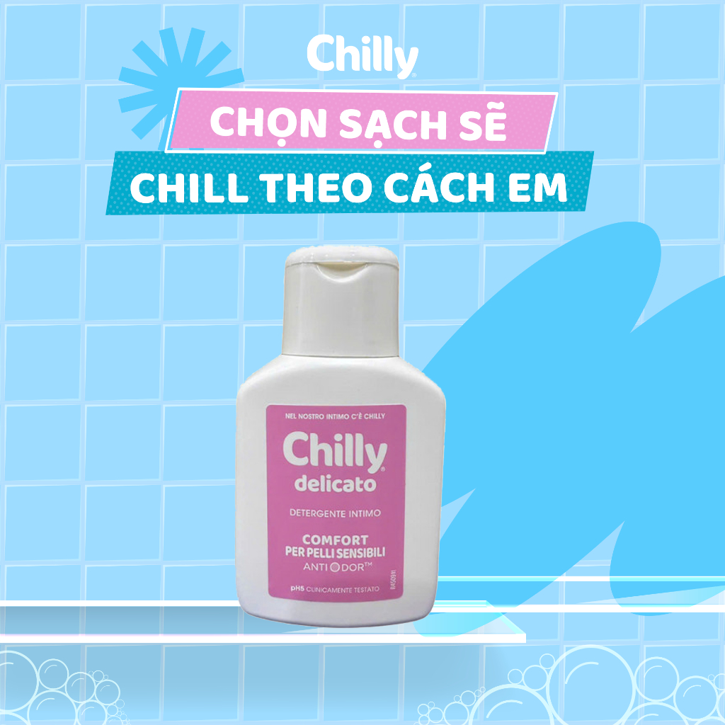 (DỊU NHẸ TIỆN LỢI) Dung dịch vệ sinh Chilly Delicato 50ml -  Sạch dịu nhẹ, tiện lợi mọi lúc