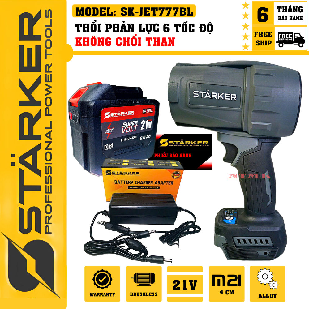 Máy Thổi Phản Lực STARKER sk777, động cơ không chổi than, 6 tốc độ, áp ...