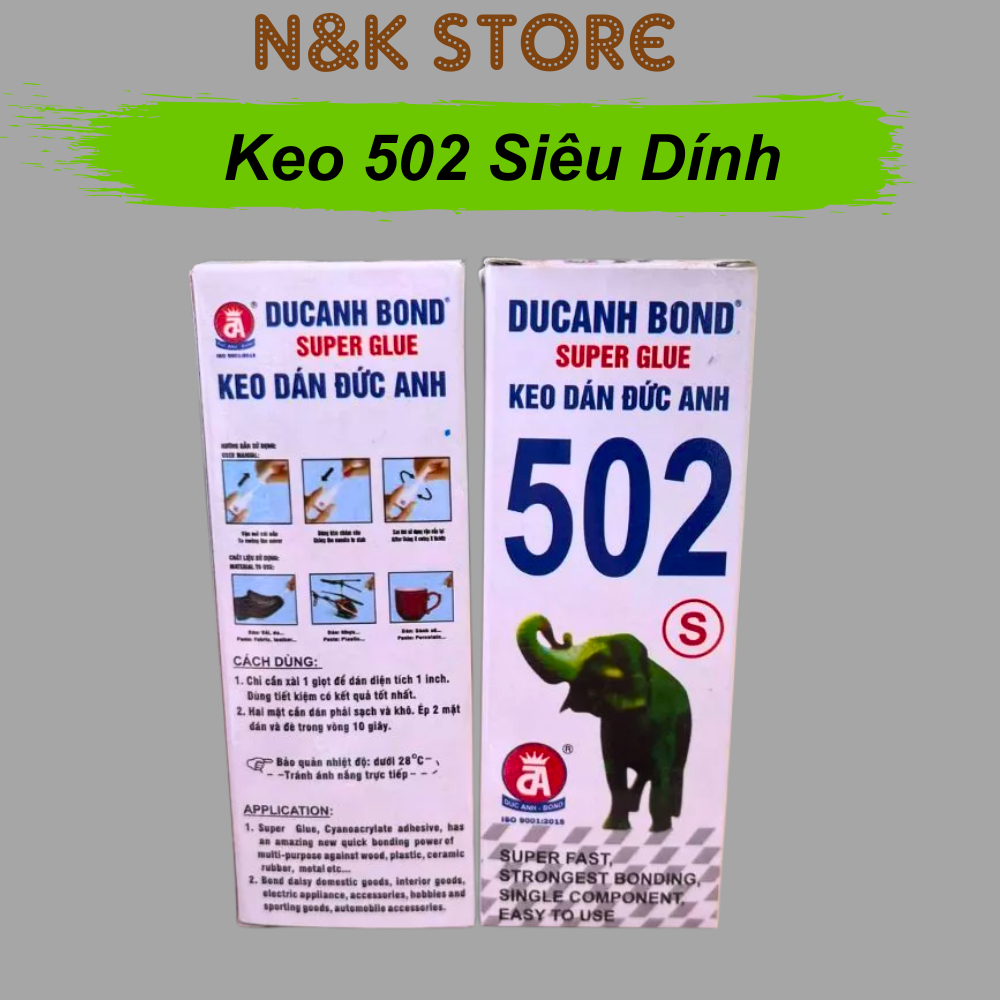 Keo 502 Đức Anh, keo con voi 502 dán đồ gia dụng