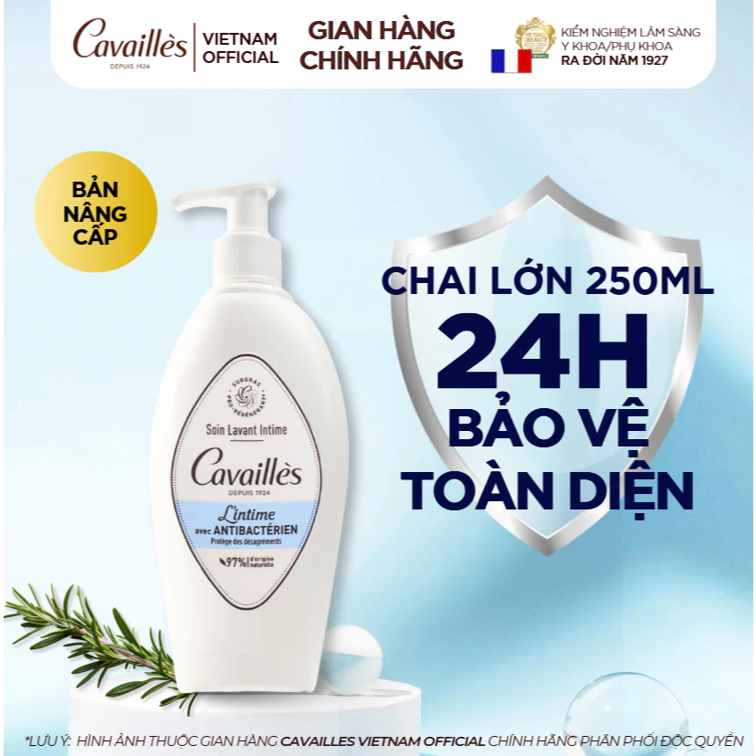 [CÓ SẴN] Dung Dịch Vệ Sinh Rogé Cavaillès Anti-Bacterien Giảm Viêm Nhiễm, Nấm Ngứa, Khử Mùi 250ML