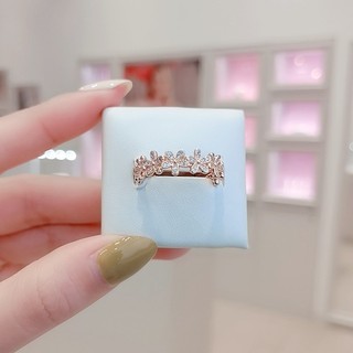 Nhẫn bạc nữ LAMY Stone Attach Chrysanthemum Ring 8044